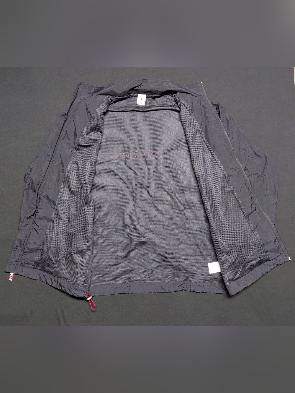 Vintage Air Jordan Nike Black Windbreaker Zip Up Jacket Track Men's Sz XXL - Picture 3 of 13
